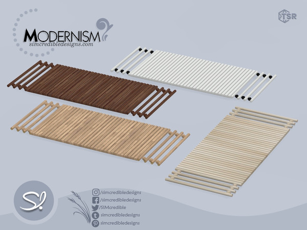 Sims 4 — Modernism bath mat by SIMcredible! — by SIMcredibledesigns.com available at TheSimsResource 4 colors variations