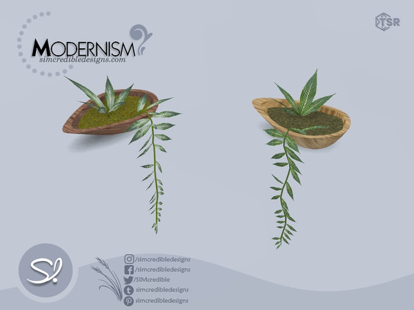 Sims 4 — Modernism Plant by SIMcredible! — by SIMcredibledesigns.com available at TheSimsResource 2 colors variations