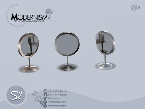 Sims 4 — Modernism table Mirror *decor* by SIMcredible! — *Decor only just like EA clutter* by SIMcredibledesigns.com