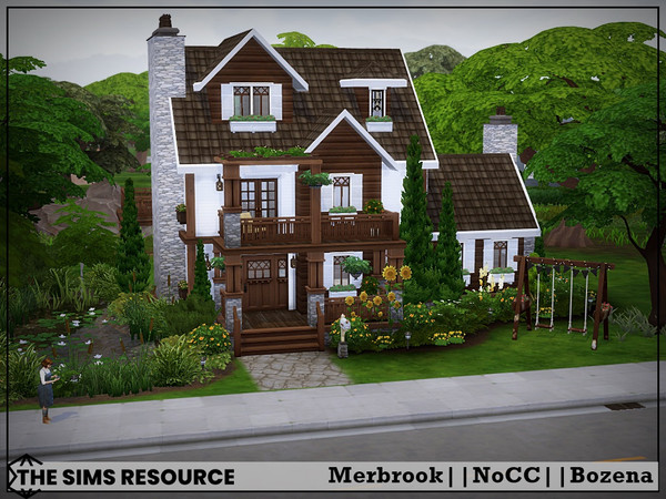 Sims 4 — Merbrook -Shell by Bozena — The house is located in the San Sequoia . Have fun Lot: 30 x 20 Value: $ 33 932 Lot