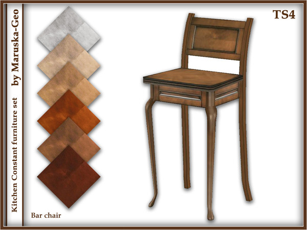 Sims 4 — M-Geo [kitchen Constant] bar chair by Maruska-Geo — bar chair - 6 colors