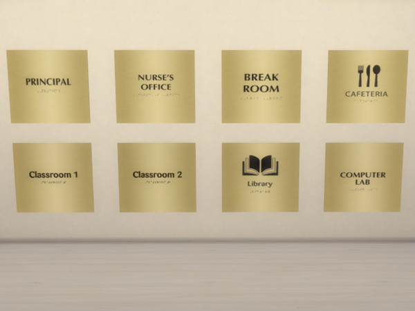 Sims 4 — High School Signs 1 by yuxmara2710 —  High School Signs 1