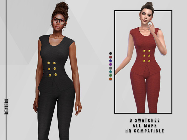 Sims 4 — Zuri Outfits by BeatBBQ — - 8 Colors - All Texture Maps - New Mesh (All LODs) - Custom Thumbnail - HQ Compatible
