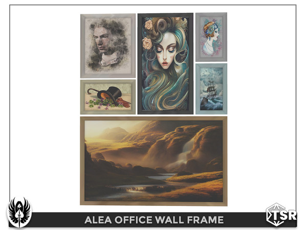 Sims 4 — Alea Office Wall Frames by nemesis_im — Wall Frames from Alea Office Set - 1 Colors - Base Game Compatible