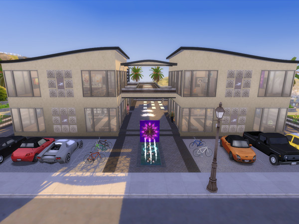 Sims 4 — The Lux Spa by yuxmara2710 — The Lux Spa has a gym, hair and nails room, two saunas, two restrooms, pool, yoga