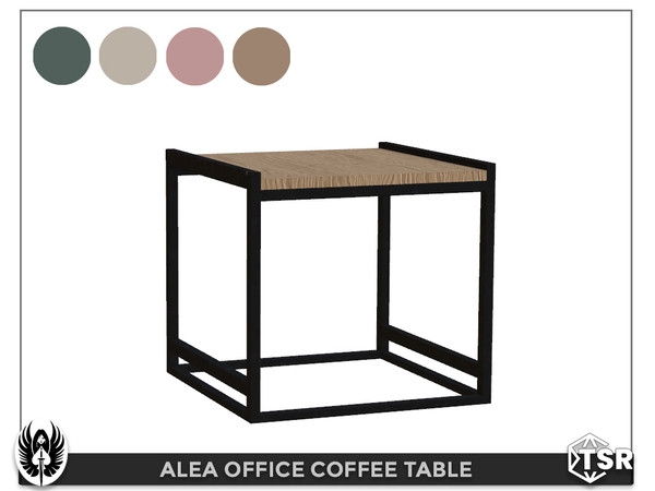 Sims 4 — Alea Office Coffee Table by nemesis_im — Coffee Table from Alea Office Set - 4 Colors - Base Game Compatible