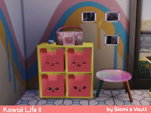Sims 4 — Kawaii Life 2 Bookcase by siomisvault — A cute bookcase for your amazing room! Thank you so much for your love