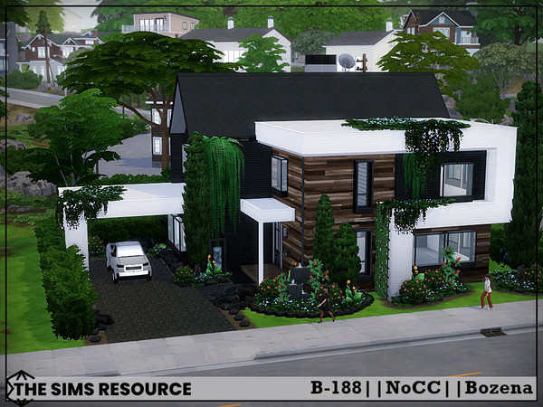 Sims 4 — B-188-Shell by Bozena — The house is located in the San Sequoia . Have fun Lot: 30 x 20 Value: $ 39 370 Lot