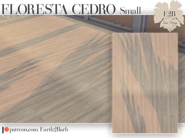 Sims 4 — Floresta Cedro Wood by Earth2Barb — Cozy & warm wood flooring.