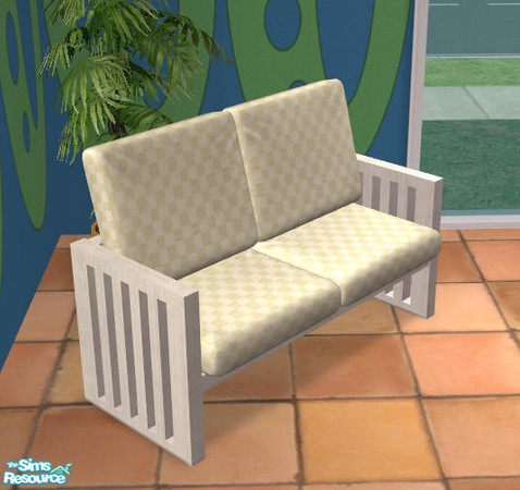 Sims 2 — Pinewood Loveseat - RCw6 by NoFrills — Recolor of the WOOD FRAME of pinewood loveseat.