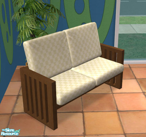 Sims 2 — Pinewood Loveseat - RCw3 by NoFrills — Recolor of the WOOD FRAME of pinewood loveseat.