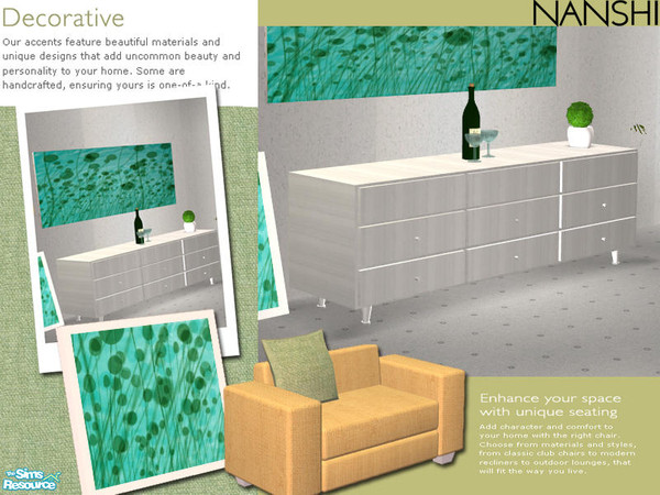 Sims 2 — Happy Sunshine Living Room sideboard by Nanshi — Based on Padre's stunning Panda Moaneeum Living room set here