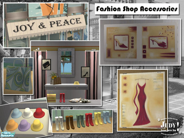 Sims 2 — Judy FashionShop Accessories Set B by judyhugsnoopy — Recolor of "Pimp my Sims - Trend Shop