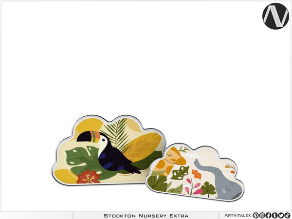 Sims 4 — Stockton Cloud Painting Frames by ArtVitalex — Nursery Collection | All rights reserved | Belong to 2023