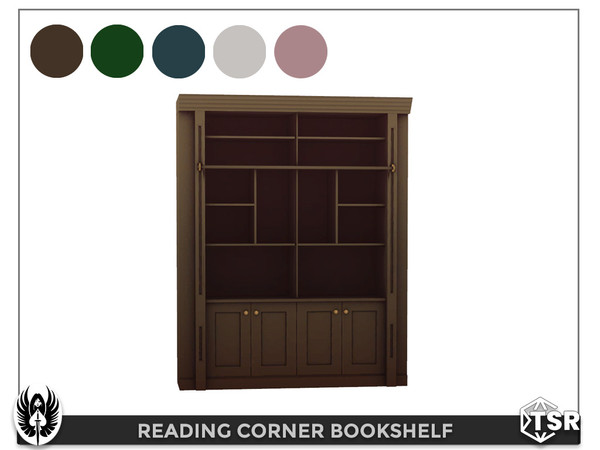 Sims 4 — Reading Corner Bookshelf by nemesis_im — Bookshelf from Reading Corner Set - 5 Colors - Base Game Compatible