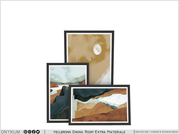 Sims 4 — Heilbronn Painting Frames by Onyxium — Onyxium@TSR Design Workshop Dining Room Collection | Belong To The 2023