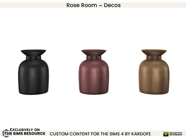 Sims 4 — Rose Room Vase by kardofe — Decorative vase, in three colour options