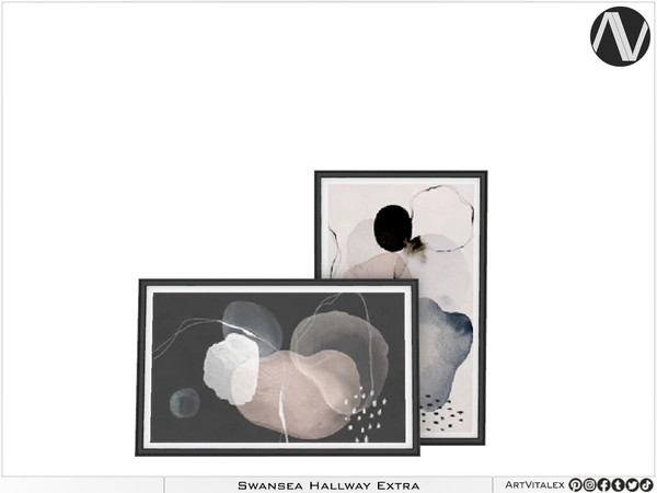 Sims 4 — Swansea Painting Frames by ArtVitalex — Hallway Collection | All rights reserved | Belong to 2023 ArtVitalex@TSR