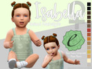 Sims 4 — Isabella Infant Hairstyle by Enaveria — ~15 Maxis-Match Swatches ~Vibrant Recolored Bows ~Base-Game Compatible