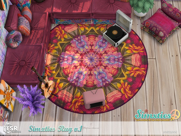 Sims 4 — Simxties Rug v.1 by nolcanol — Simxties Rug v.1: 6 swatches