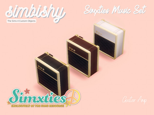 Sims 4 — Simxties Music Set - Guitar Amp by simbishy — An iconic 60s guitar amp.