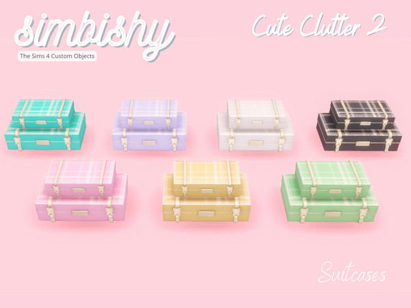Sims 4 — Cute Clutter - Suitcases by simbishy — A pair of suitcases just for show.