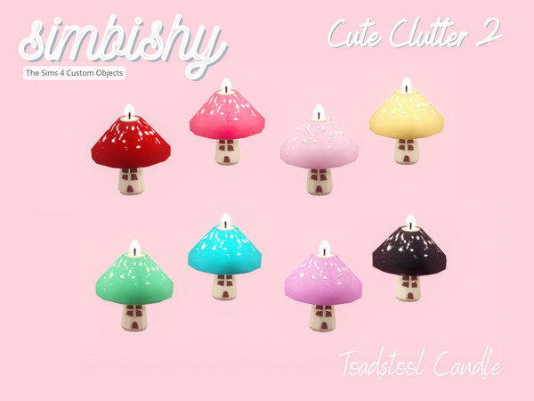 Sims 4 — Cute Clutter - Toadstool Candle by simbishy — A cute toadstool candle.
