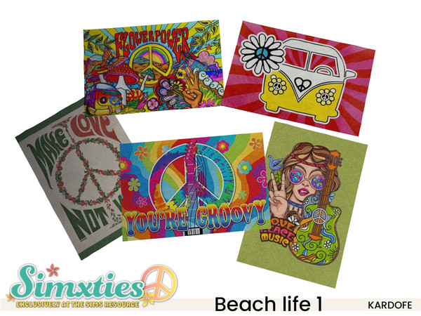 Sims 4 — Simxties_kardofe_Beach life 1_Rug by kardofe — Woollen rugs, in five colour options, with lots of colours and