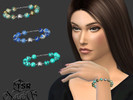 Sims 4 — Naturals gem beaded bracelet by Natalis — Naturals gem beaded bracelet. Female teen- elder. 3 colors. HQ mod