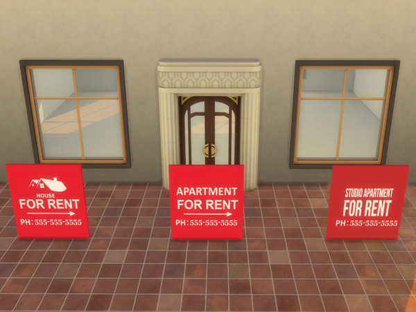 Sims 4 — Real State Signs by yuxmara2710 —  Real State Signs [Dine Out Sunny Side Up Paint]