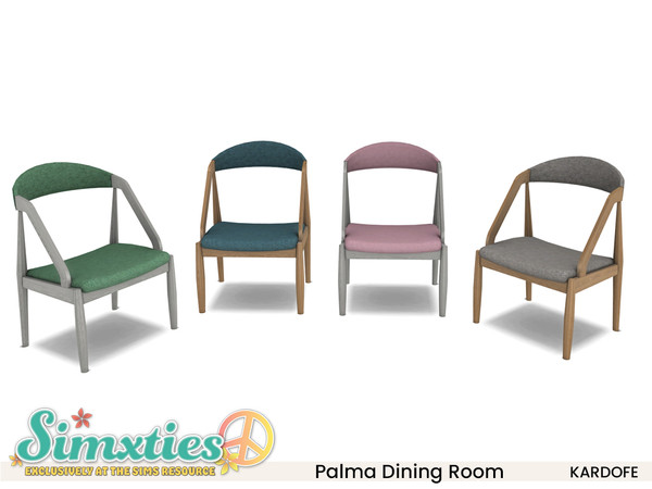 Sims 4 — Simxties_kardofe_Palma Dining Room_Chair by kardofe — 60's design chair, made of wood and fabric, in four colour
