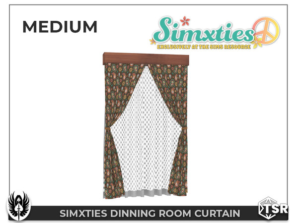Sims 4 — Simxties Dinning Room Curtain Medium by nemesis_im — Curtain Mediumt from Dinning Room Set - 1 Colors - Base