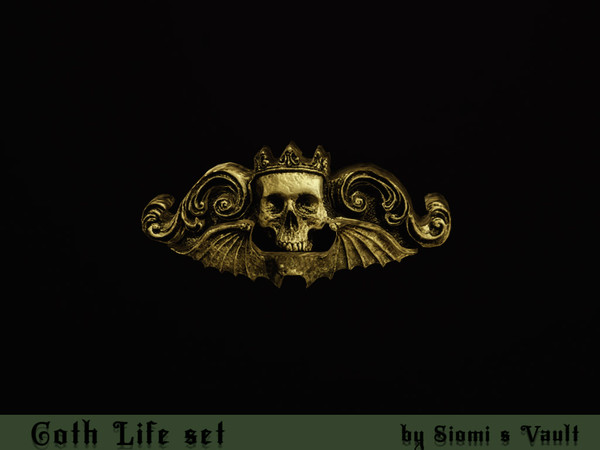 Sims 4 — Goth Life - Paintings #03 by siomisvault —  It's a cool skull for your Goth wall! Enjoy it!! Thank you so much
