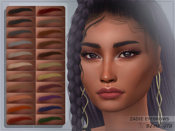Sims 4 — Zadie Eyebrows [HQ] by Benevita — Zadie Eyebrows HQ 22 Swatches For Female and Male (Teen to Elder) I hope you