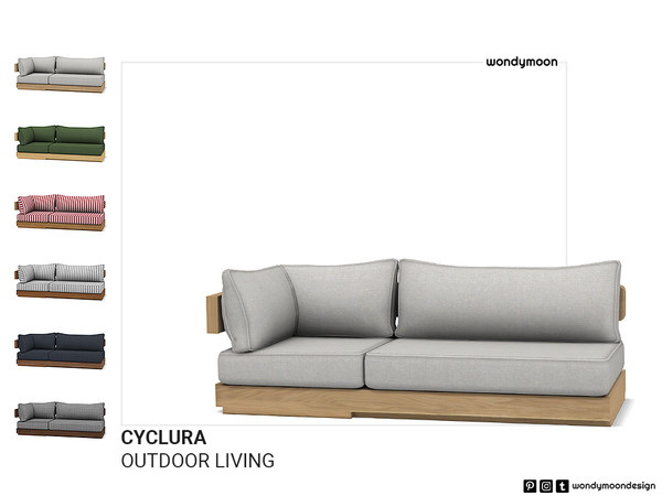 Sims 4 — Cyclura Corner Sofa - Right by wondymoon — Cyclura Outdoor Living - Corner Sofa - Right Wondymoon Sims 4