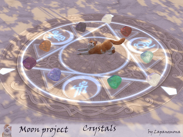Sims 4 — Moon project - Magic crystals by Lapanemona — Magic crystals (8 swatches, 1154 poly)