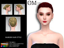 Sims 4 — Nairobi Hair Style by Oscar_Montellano — All lods Hat compatible 24 ea swatches BGC