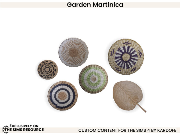 Sims 4 — kardofe_Garden Martinica_Wall mats by kardofe — Wicker mats as wall decoration