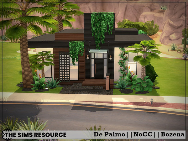 Sims 4 — De Palmo-Shell by Bozena — The house is located in the Oasis Spring . Have fun Lot: 20 x 15 Value: $ 18 921 Lot