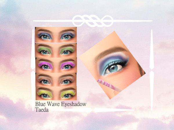 Sims 4 — Blue Wave by Taeda — This is my first try at sims 4 CC! I even made a few swatches for more colors! 