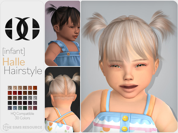 Sims 4 — Halle Hairstyle [Infant] by DarkNighTt — Halle Hairstyle is a short, straight and updo hairstyle for infants. 30