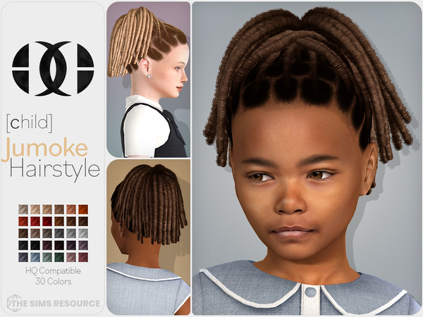 Sims 4 — Jumoke Hairstyle [Child] by DarkNighTt — Jumoke Hairstyle is an ethnic, braided updo medium hairstyle with