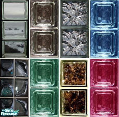 Sims 2 — Glass_brick_wall_set_2 by baby666ro — A set of 8 wall, all made of pure glass. Hope you enjoy!