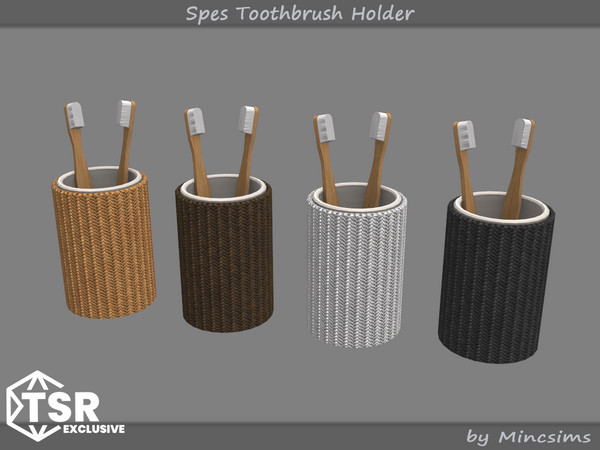Sims 4 — Spes Toothbrush Holder by Mincsims — Basegame Compatible 4 swatches