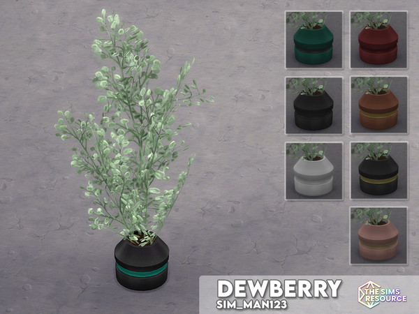 Sims 4 — Dewberry Potted Plant by sim_man123 — A simple potted plant with a variety of container colors.