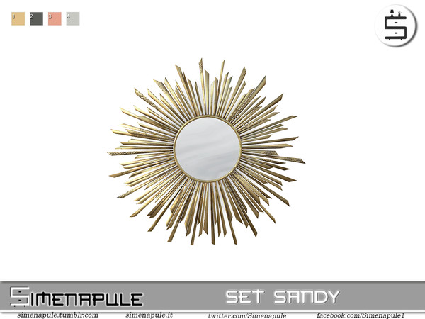 Sims 4 — Set Sandy - Mirror by Simenapule — Set Sandy - Mirror. 4 colors.