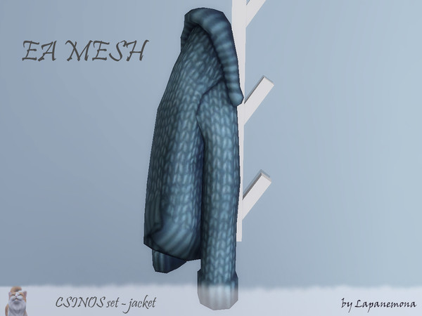 Sims 4 — CSINOS - EA jacket decoration by Lapanemona — 484 poly, 5 swatches The mesh was separated from Daring Hall Tree
