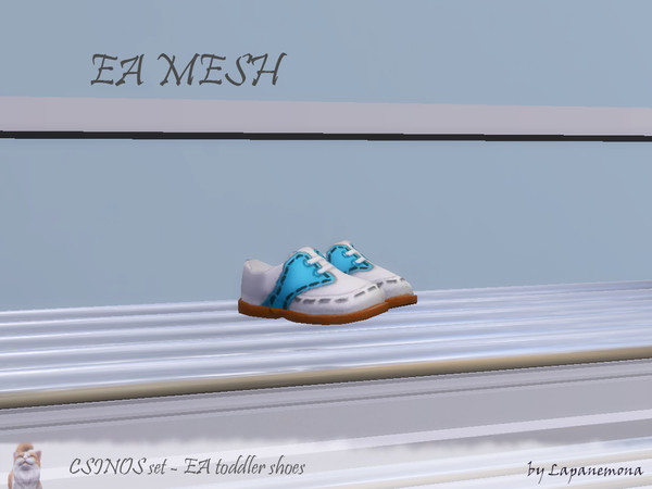 Sims 4 — CSINOS - EA toddler shoes by Lapanemona — 670 poly, 3 swatches EA shoes mesh as decoration.