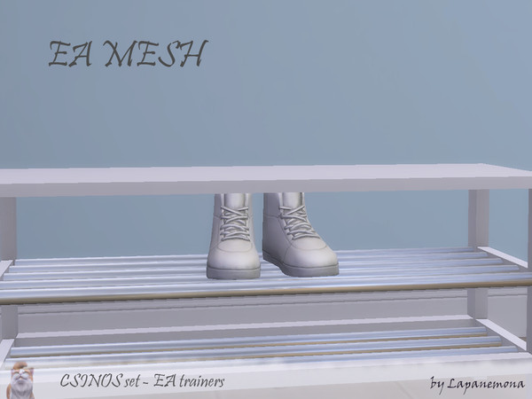Sims 4 — CSINOS - EA female trainers by Lapanemona — 1638 poly, 4 swatches EA shoes mesh as decoration.
