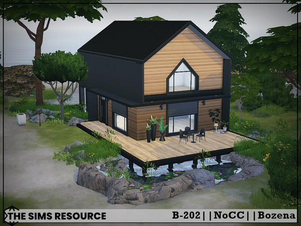 Sims 4 — B-202-Shell by Bozena — The house is located in the Windenburg. Have fun Lot: 30 x 20 Value: $ 21 024 Lot type: